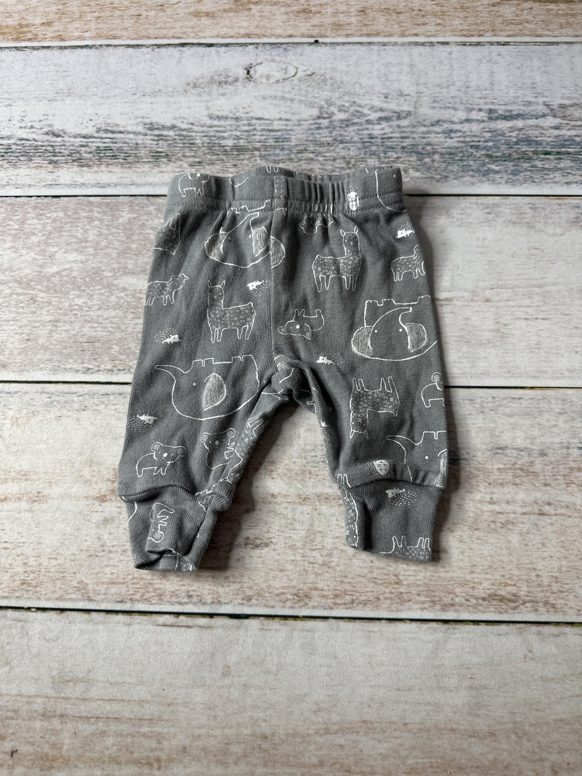 Carters Unisex Grey | White Pants Size: Newborn Grey | White