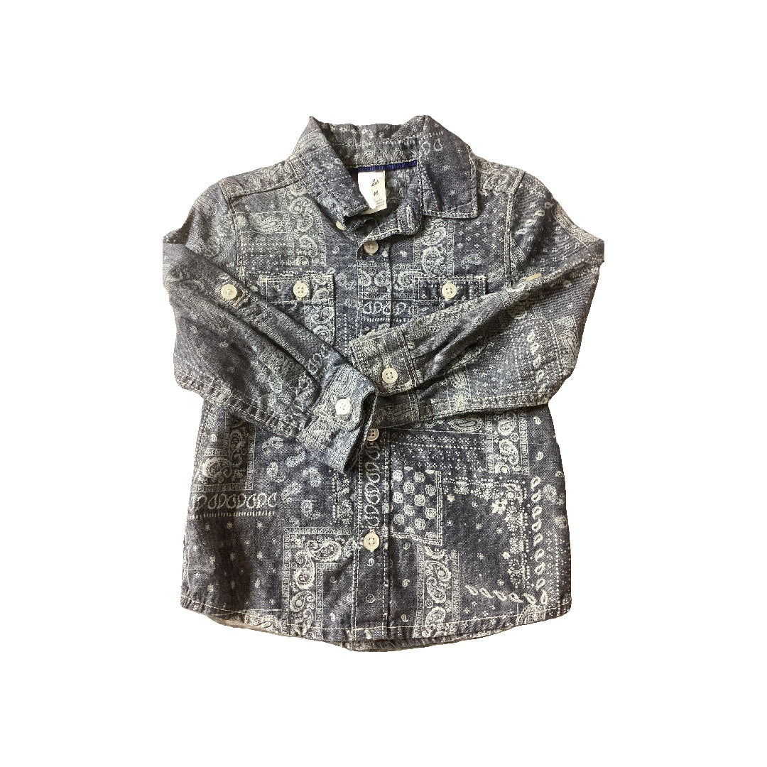 Baby sprouts Boys Grey | White Long Sleeve T-Shirt Size: 18 months Grey | White