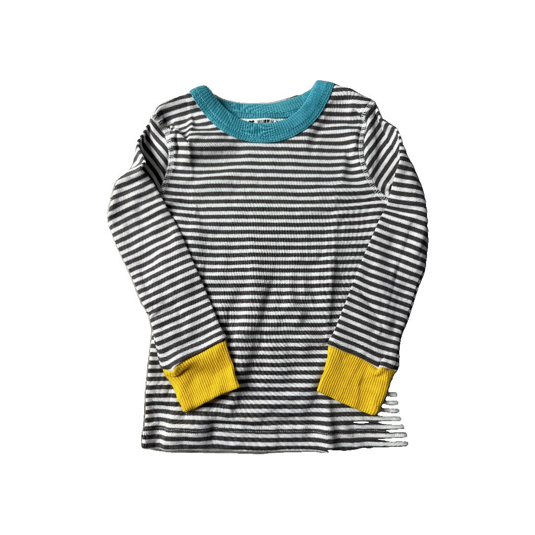 Mightly Unisex Grey | White Pajamas Size: 3T Grey | White