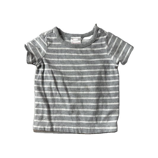 Hanna Andersson Unisex Grey | White T-Shirt Size: 6-12 months Grey | White