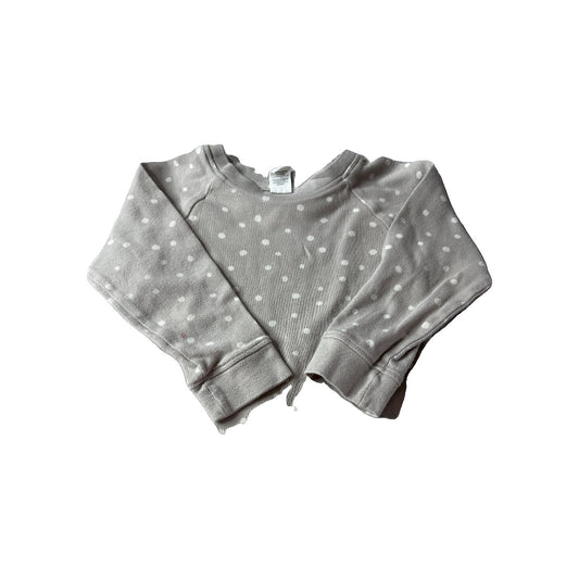Colored Organics Girls Grey | White Long Sleeve Shirt Size: 18-24 months Grey | White