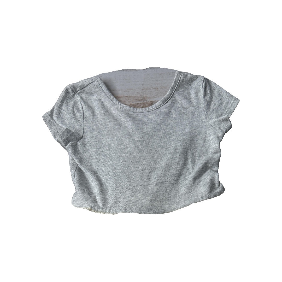 Old Navy Girls Grey | White Dress Size: 4T Grey | White
