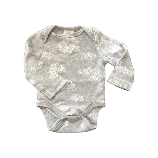 Cat & Jack Girls Grey | White Onesie Size: Newborn Grey | White