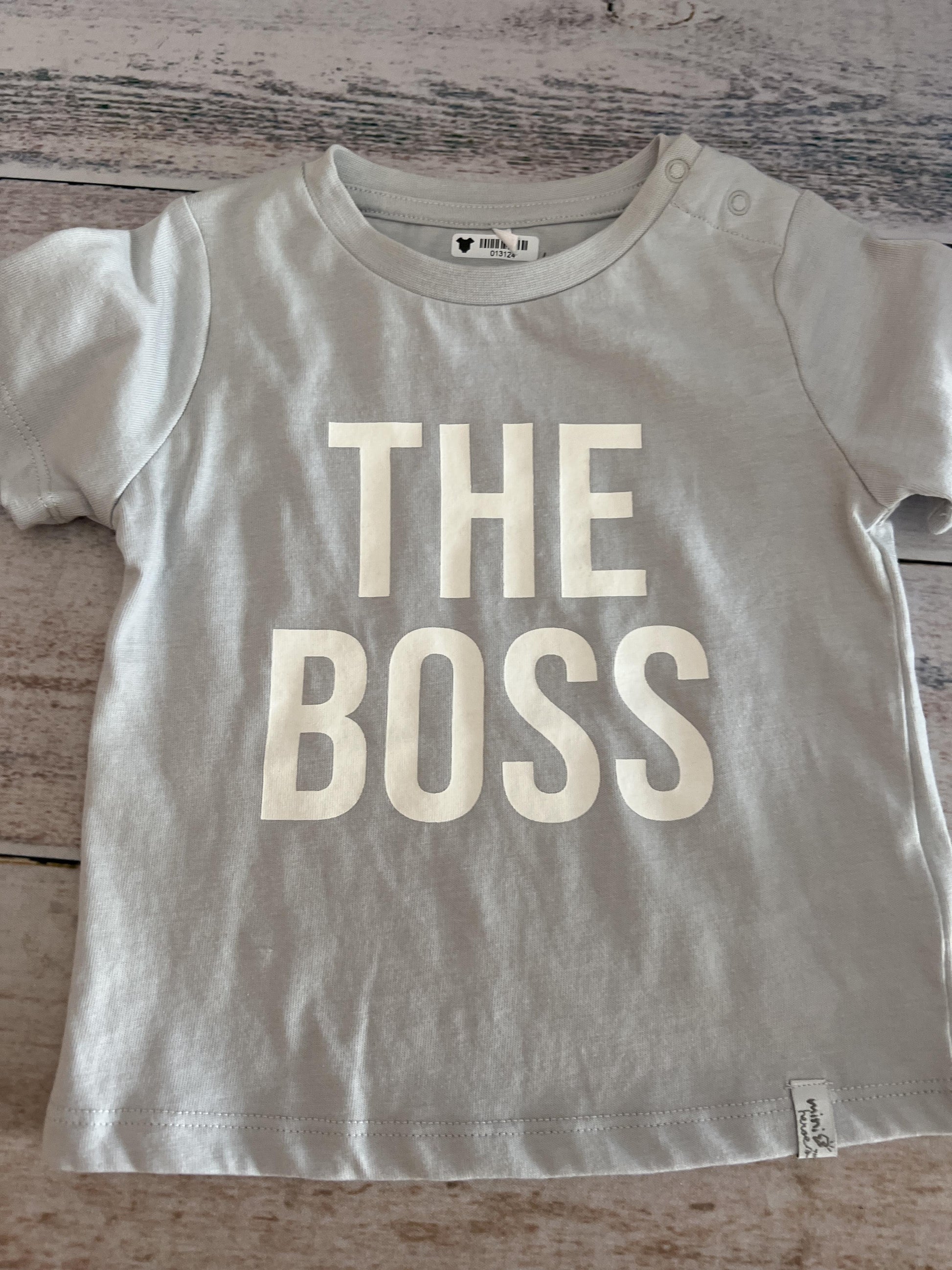 Mini Heroes Boys Grey | White T-Shirt Size: 18 months Grey | White
