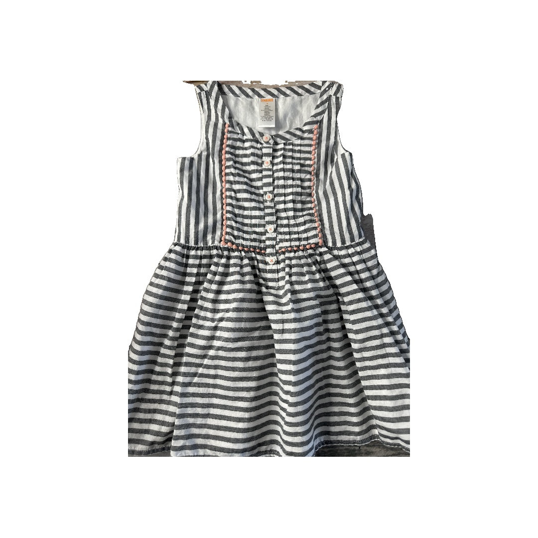 Gymboree Girls Grey | White T-Shirt Size: 4T Grey | White