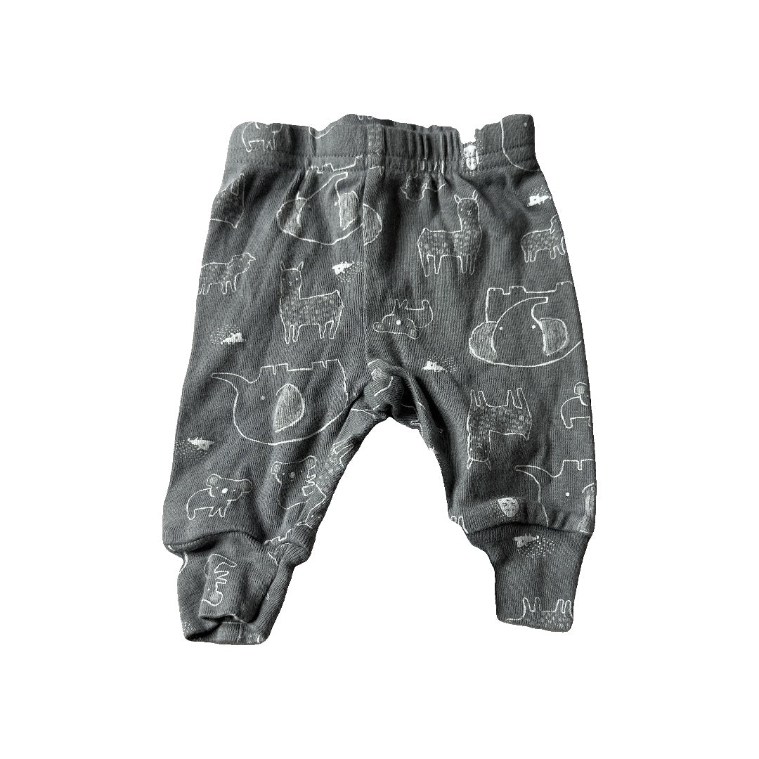 Carters Unisex Grey | White Pants Size: Newborn Grey | White