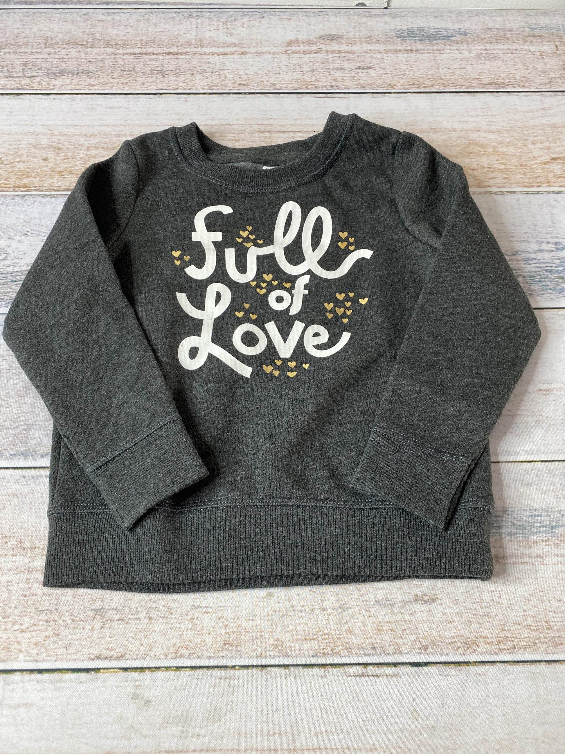 Cat & Jack Girls Grey | Words Sweater Size: 3T Grey | Words