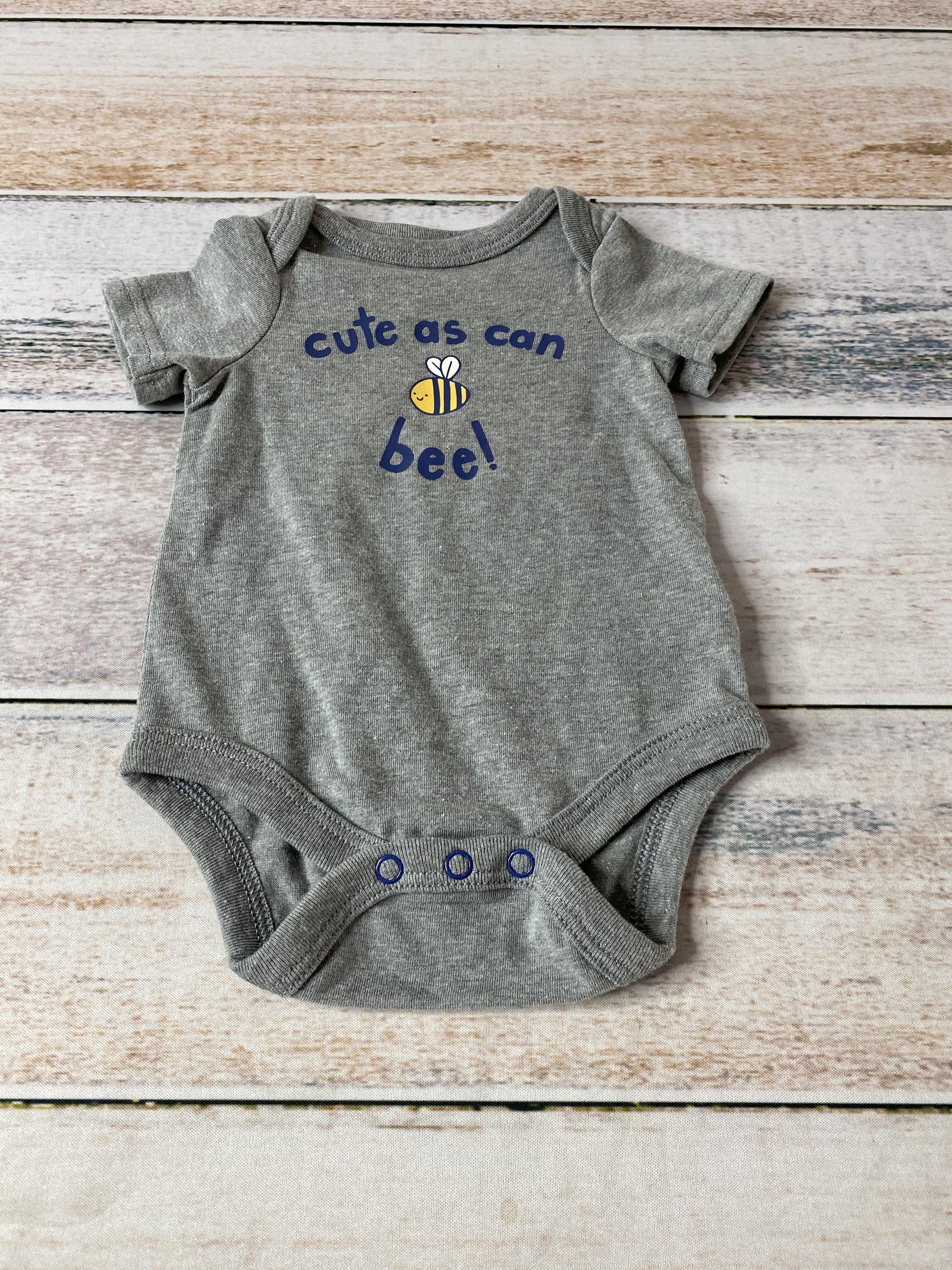 Cat & Jack Unisex Grey | Words Onesie Size: Newborn Grey | Words