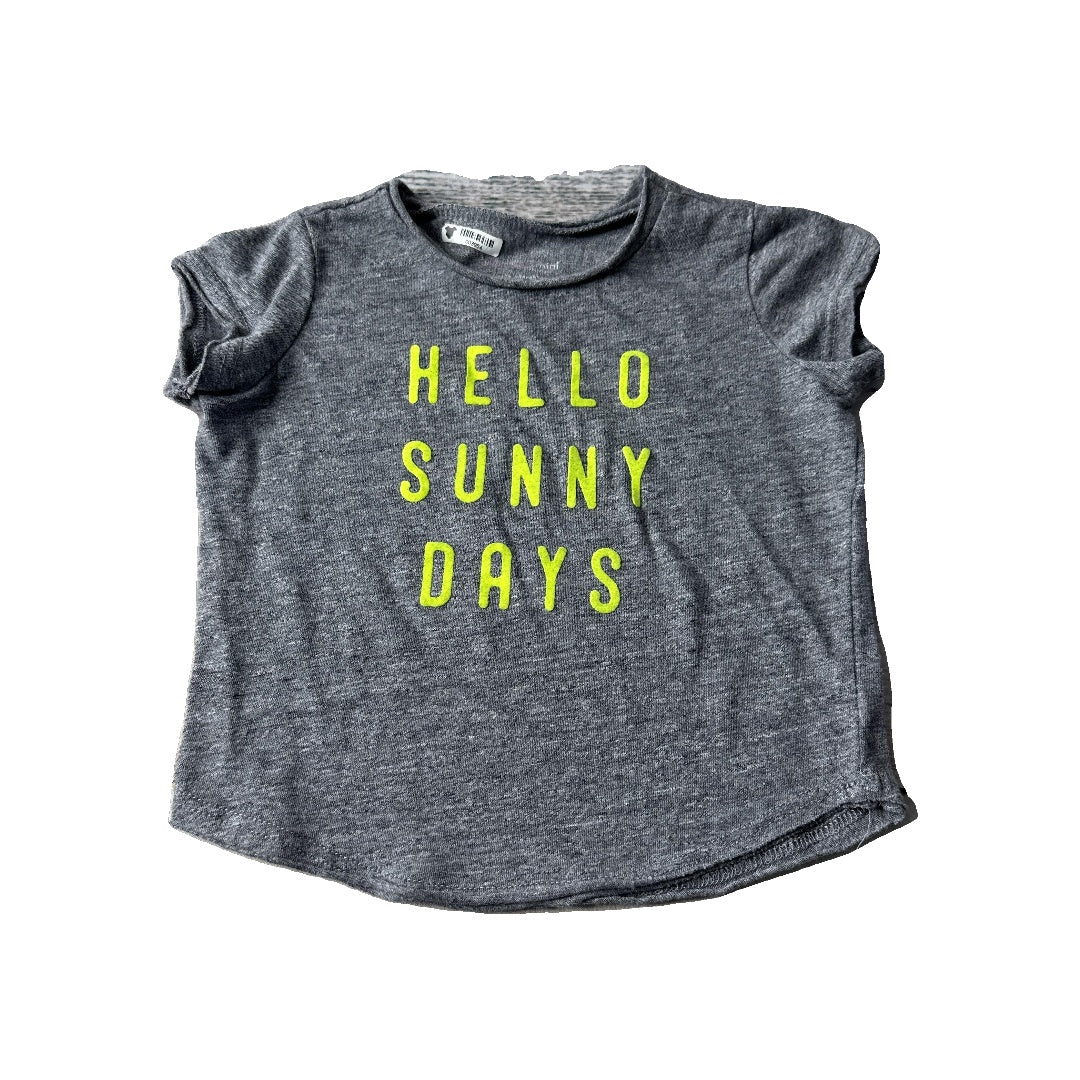 Grayson mini Girls Grey | Words T-Shirt Size: 2T Grey | Words