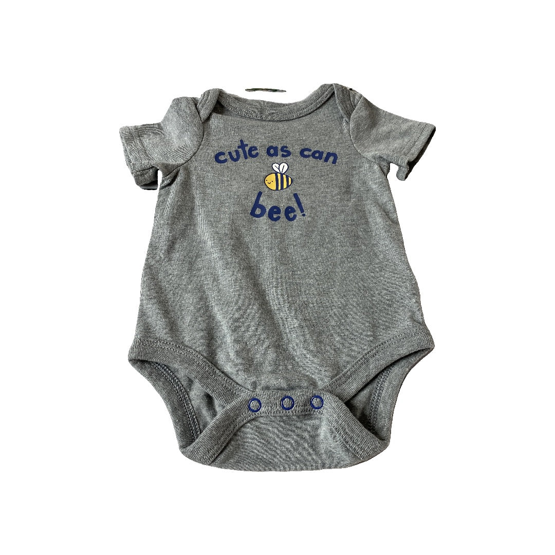 Cat & Jack Unisex Grey | Words Onesie Size: Newborn Grey | Words