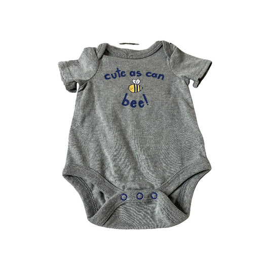Cat & Jack Unisex Grey | Words Onesie Size: Newborn Grey | Words