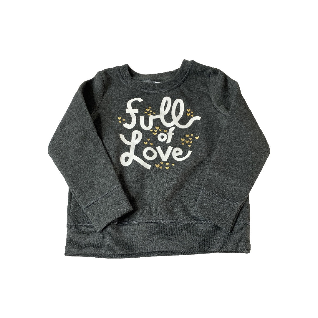 Cat & Jack Girls Grey | Words Sweater Size: 3T Grey | Words