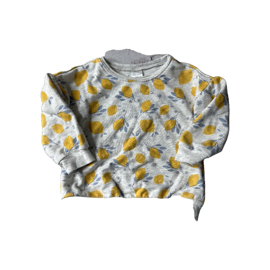 Carters Girls Grey | Yellow | Light Blue Sweater Size: 12 months Grey | Yellow | Light Blue