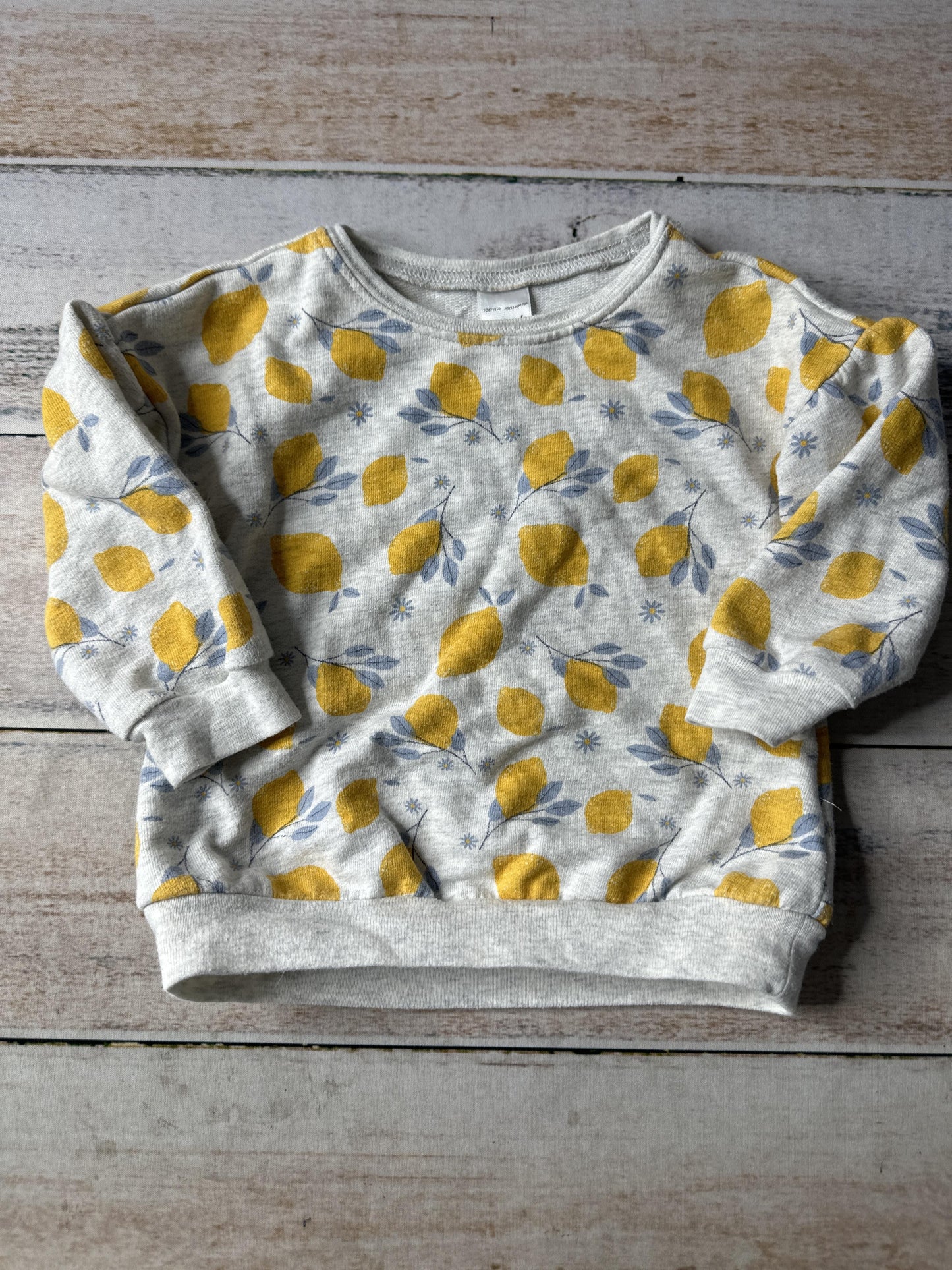 Carters Girls Grey | Yellow | Light Blue Sweater Size: 12 months Grey | Yellow | Light Blue