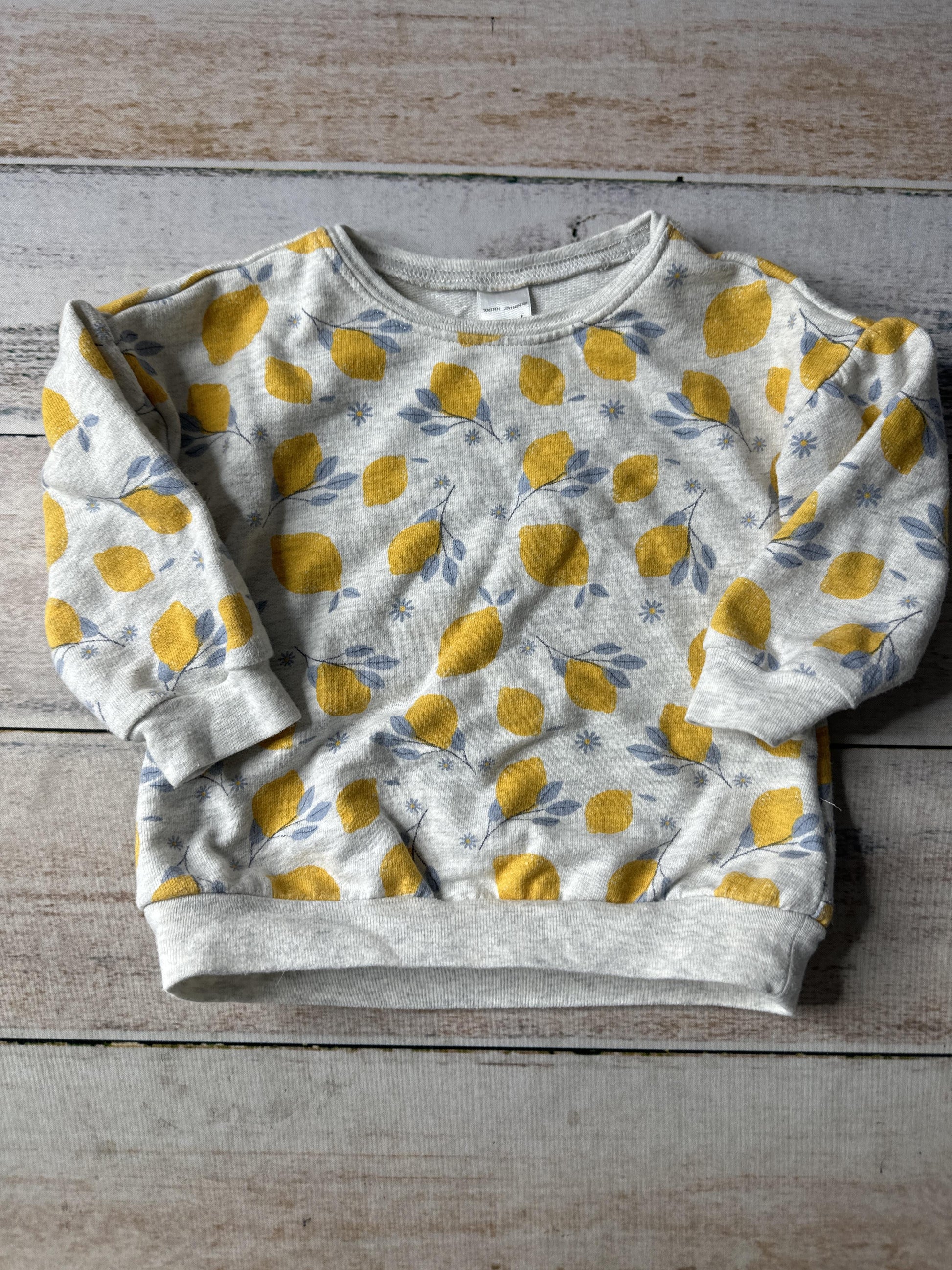 Carters Girls Grey | Yellow | Light Blue Sweater Size: 12 months Grey | Yellow | Light Blue