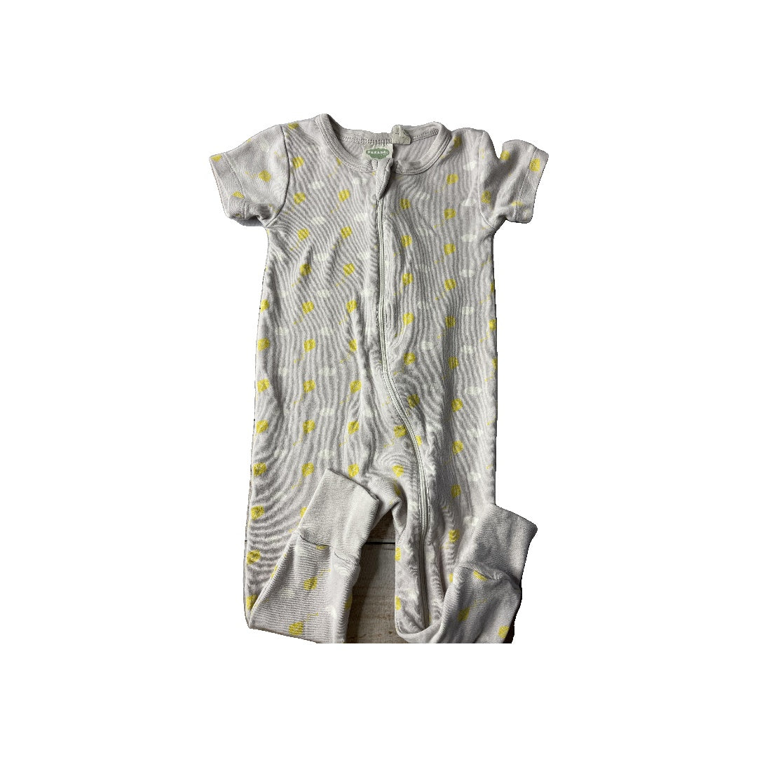 Parade Unisex Grey | Yellow | White Romper Size: 18-24 months Grey | Yellow | White