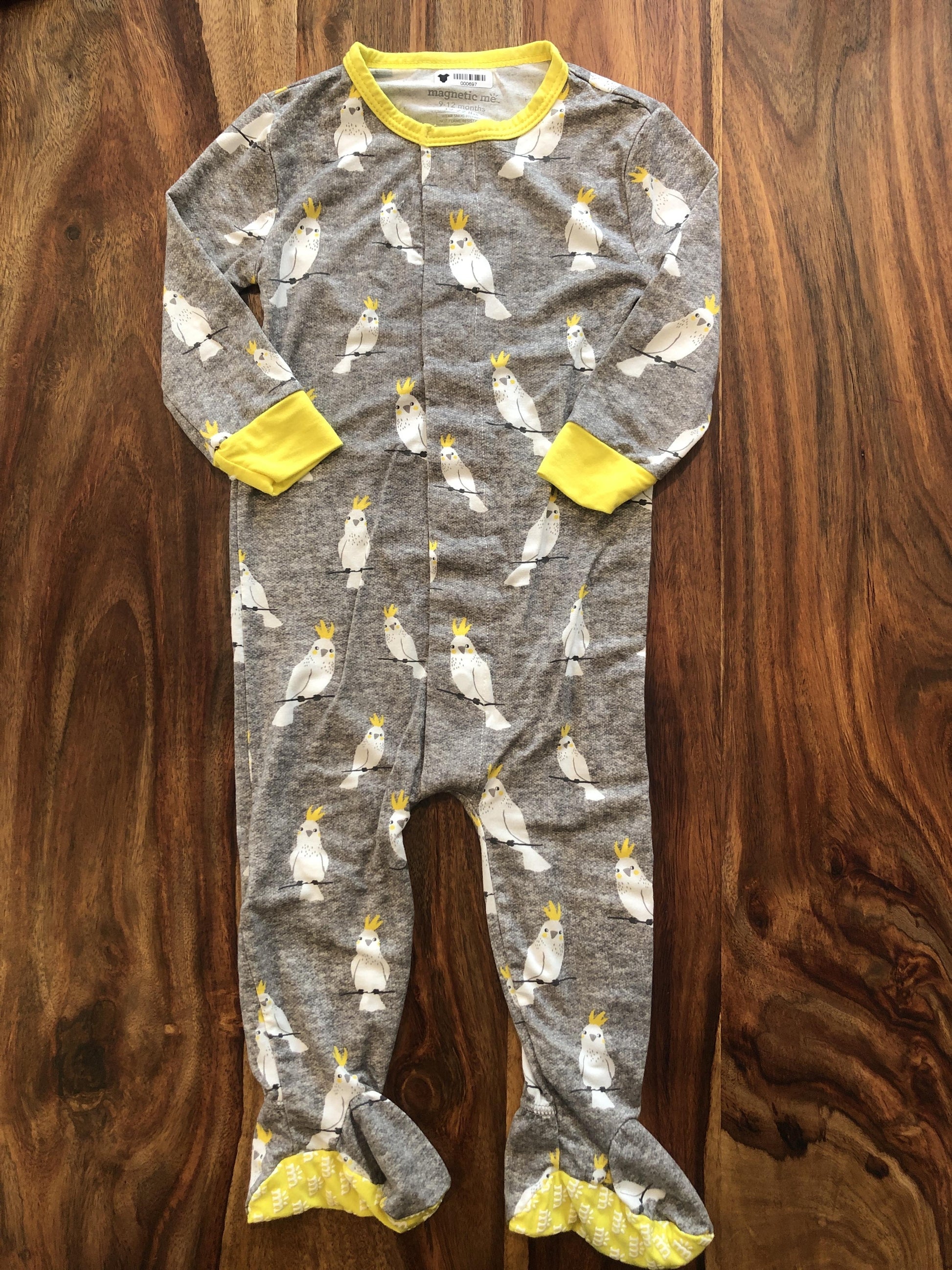 Magnetic Me Boys Grey | Yellow Pajamas Size: 9-12 Months Grey | Yellow