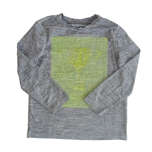 Rockets Of Awesome Boys Grey | Yellow Long Sleeve T-Shirt Size: 6 Years Grey | Yellow