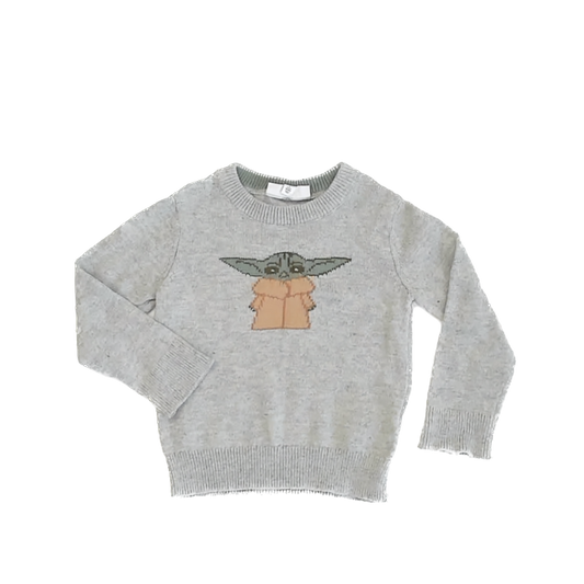 Gap x Star Wars Boys Grey | Yoda Sweater Size: 3T Grey | Yoda
