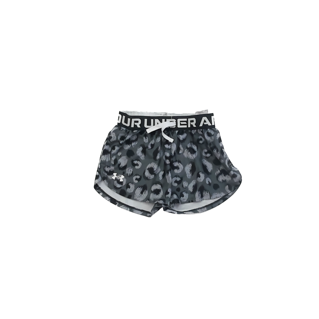 Under Armour Girls Grey Athletic Shorts Size: 8 Years Grey