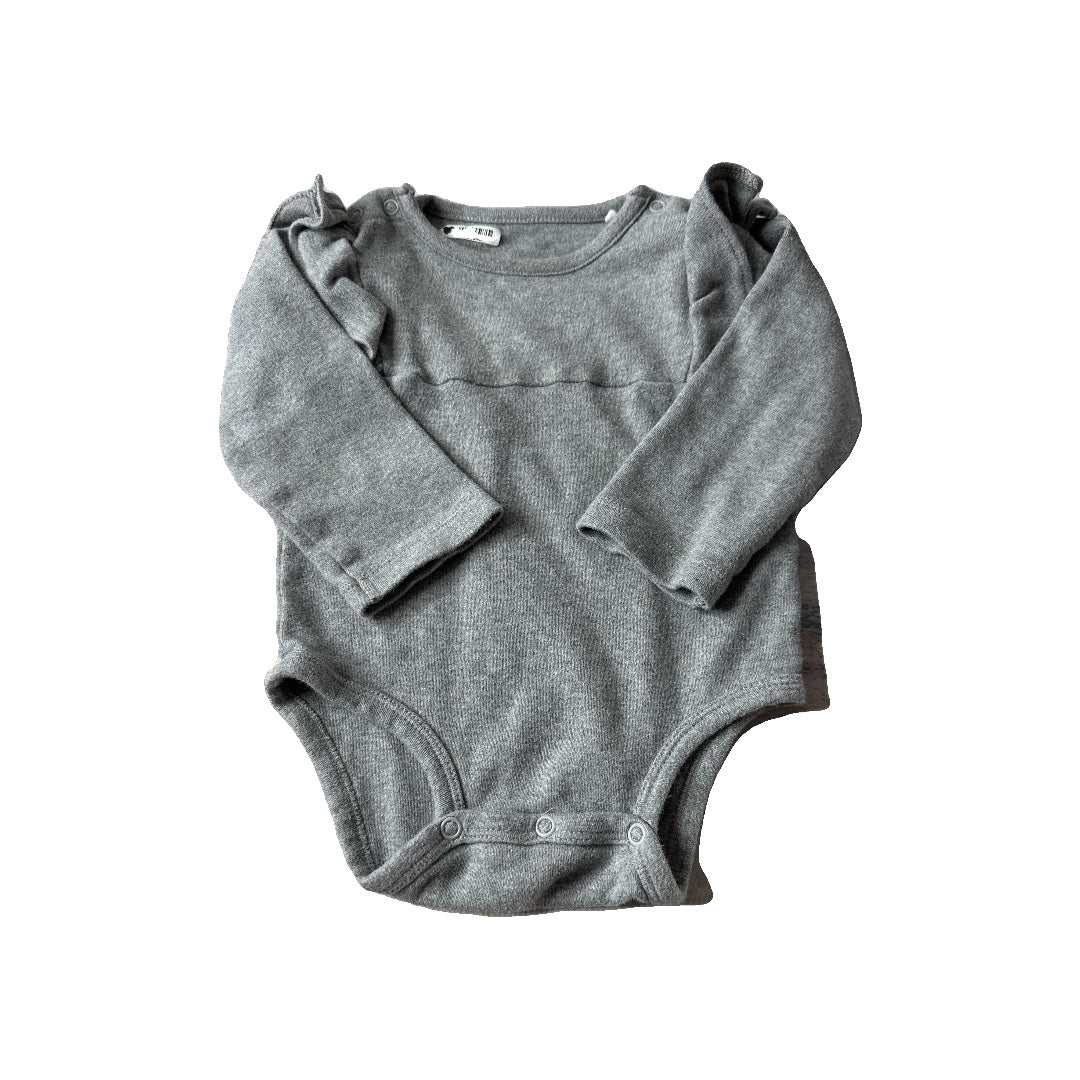 Oliver & Rain Girls Grey Onesie Size: 12M Grey