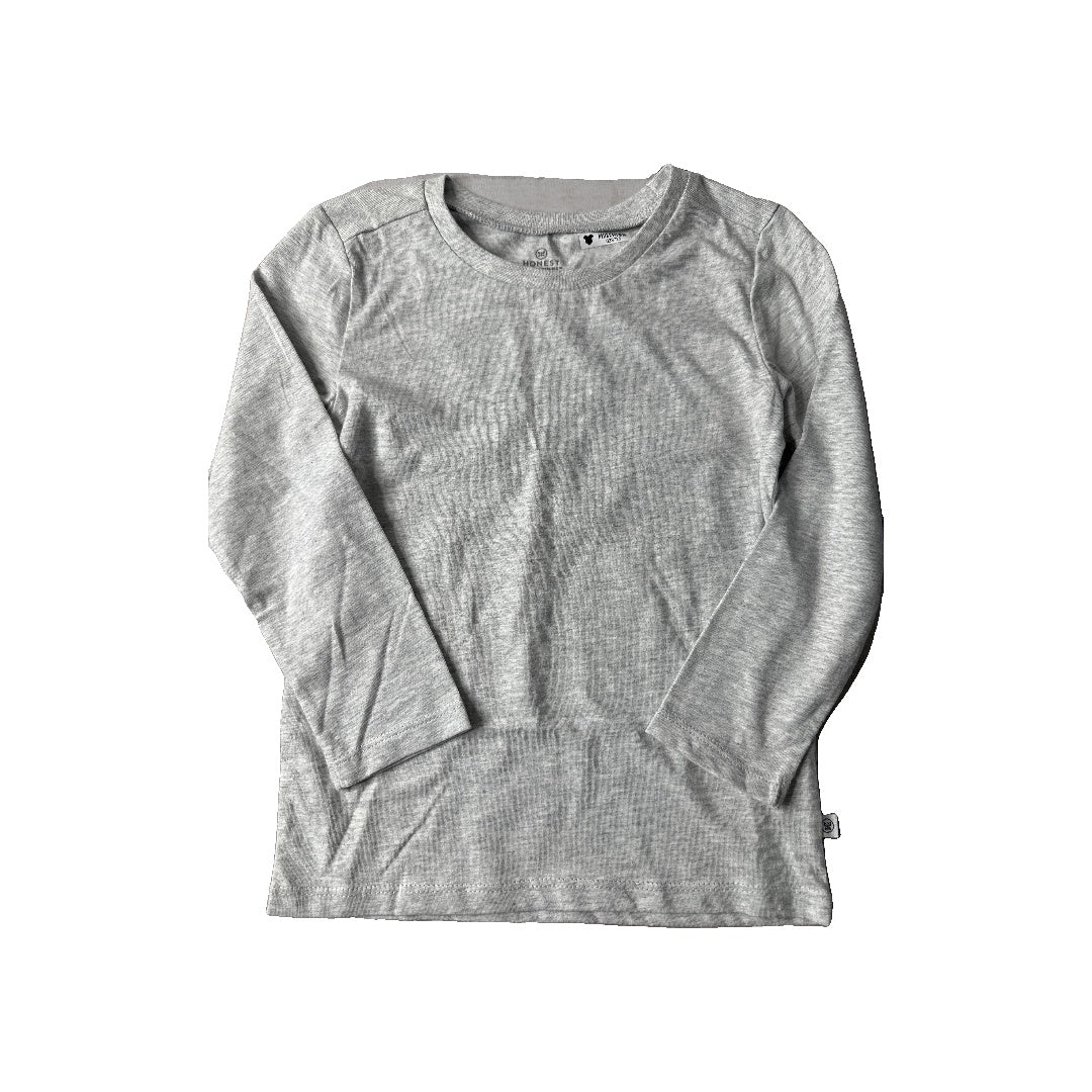Honest Co Unisex Grey Long Sleeve T-Shirt Size: 3T Grey