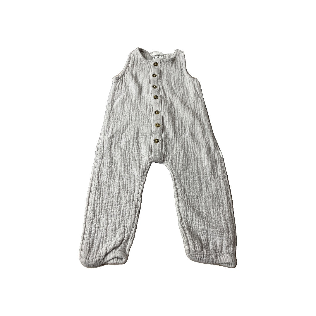Firsts Unisex Grey Romper Size: 12 months Grey