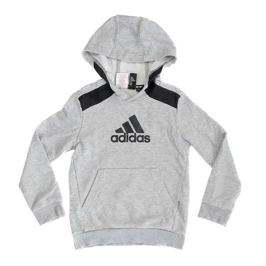 Adidas Boys Grey Hoodie Size: 7-8 Years Grey