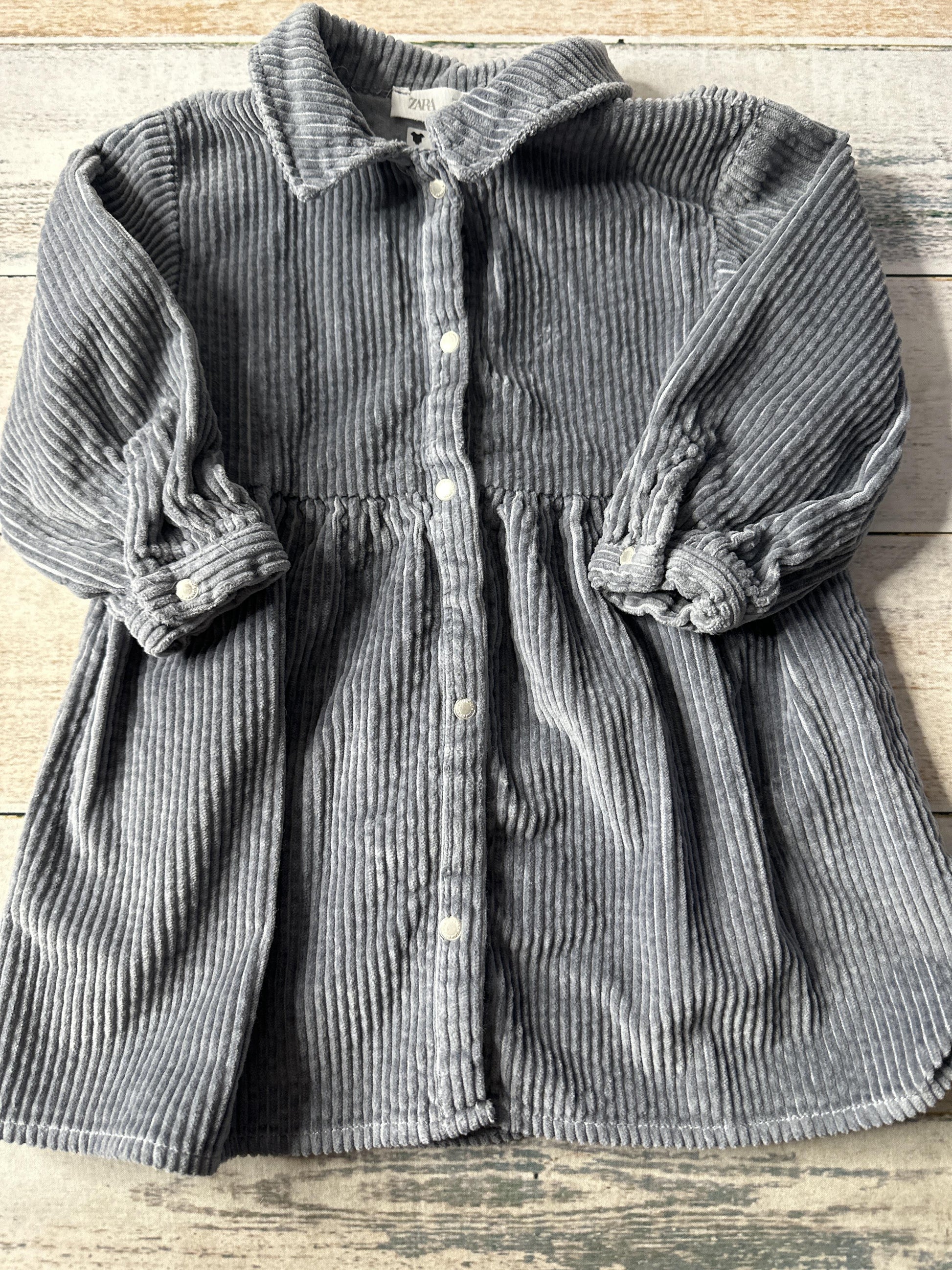 Zara Girls Grey Dress Size: 2-3 Years Grey