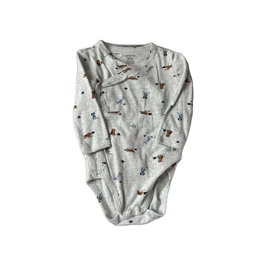 Carters Boys Grey Onesie Size: 12M Grey