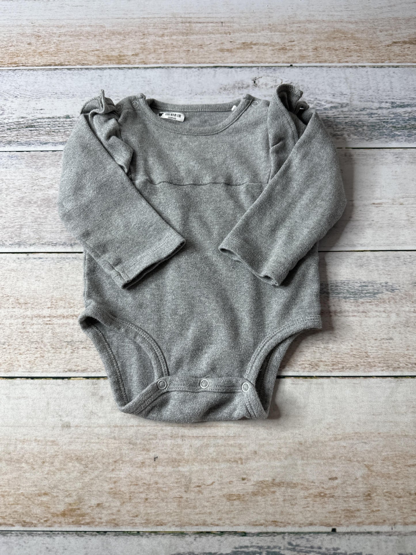 Oliver & Rain Girls Grey Onesie Size: 12M Grey