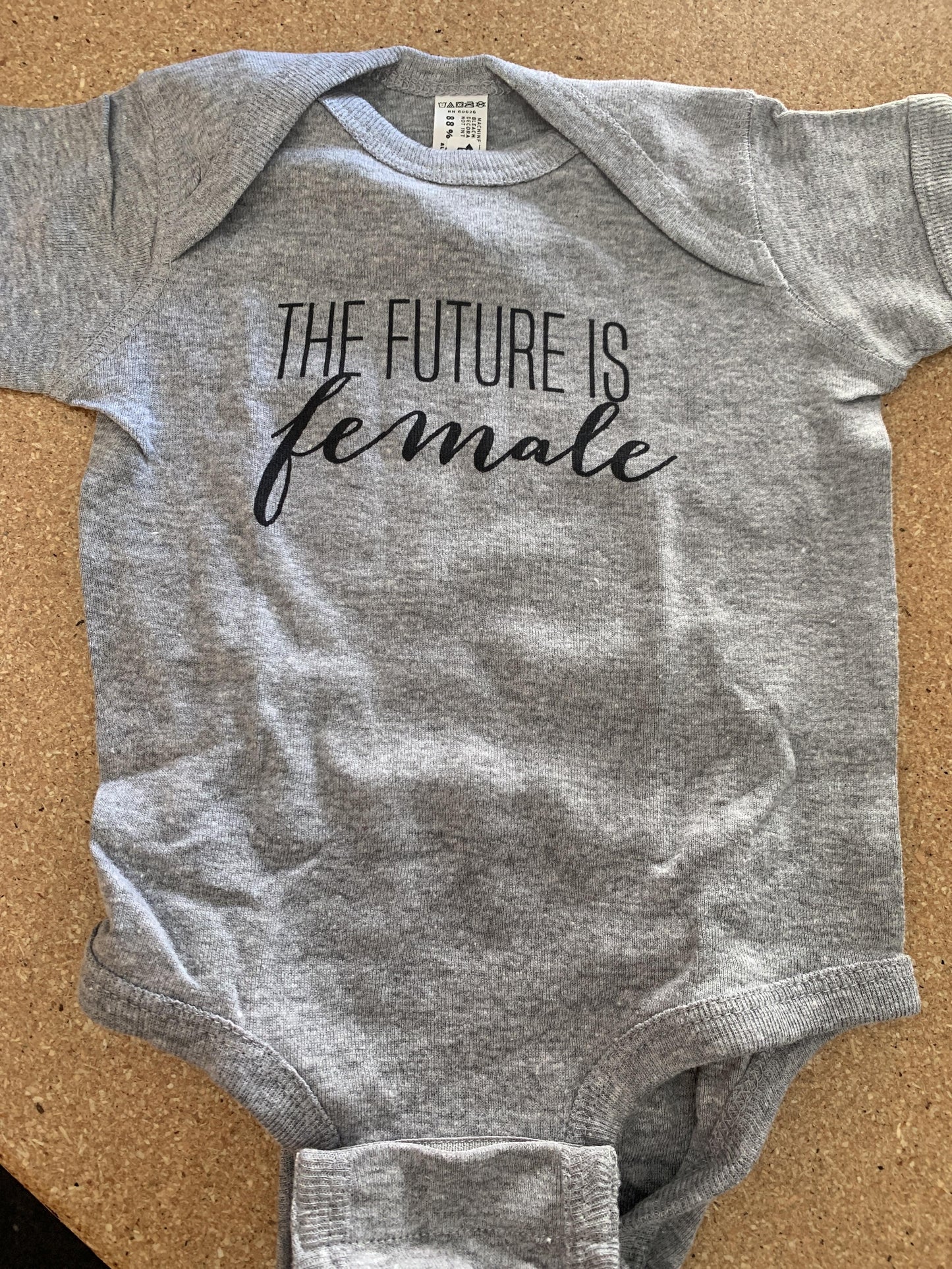 Girls Grey Onesie Size: 0-3 months Grey