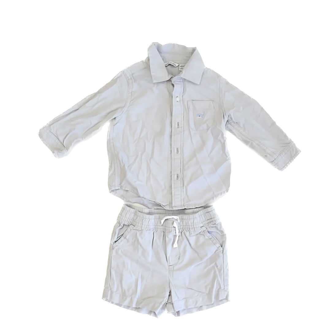Janie and Jack Boys Grey Apparel Sets Size: 12-18 Months Grey