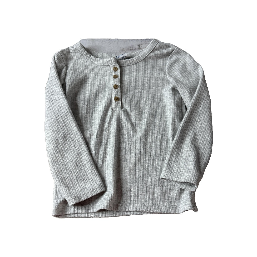 Old Navy Unisex Grey Long Sleeve Shirt Size: 2T Grey