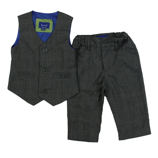 Beetle & Thread Boys Grey Special Occasion Outfit Size: 12-18 Months Grey