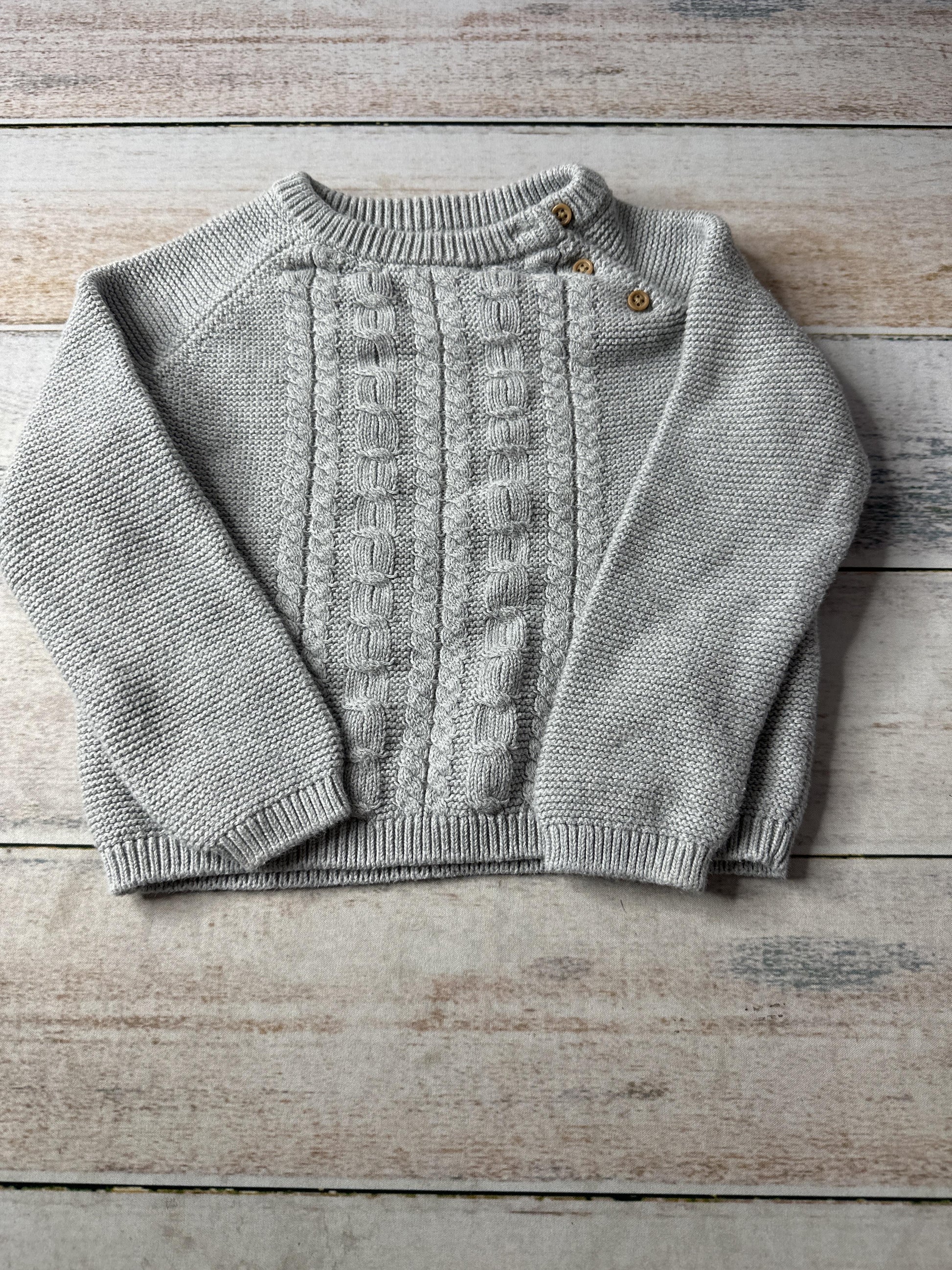 Little Planet Unisex Grey Sweater Size: 24 months Grey