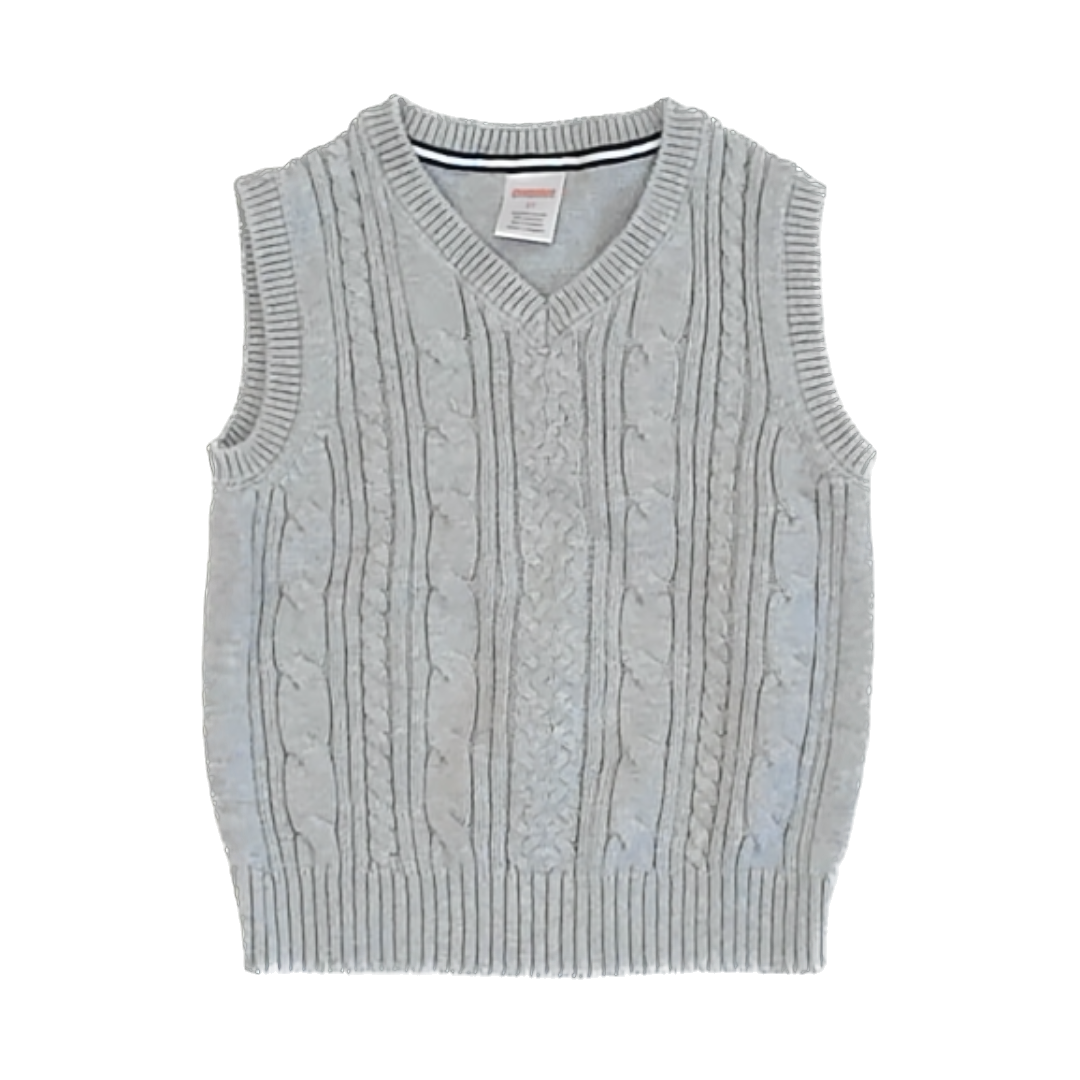 Gymboree Boys Grey Sweater Vest Size: 3T Grey