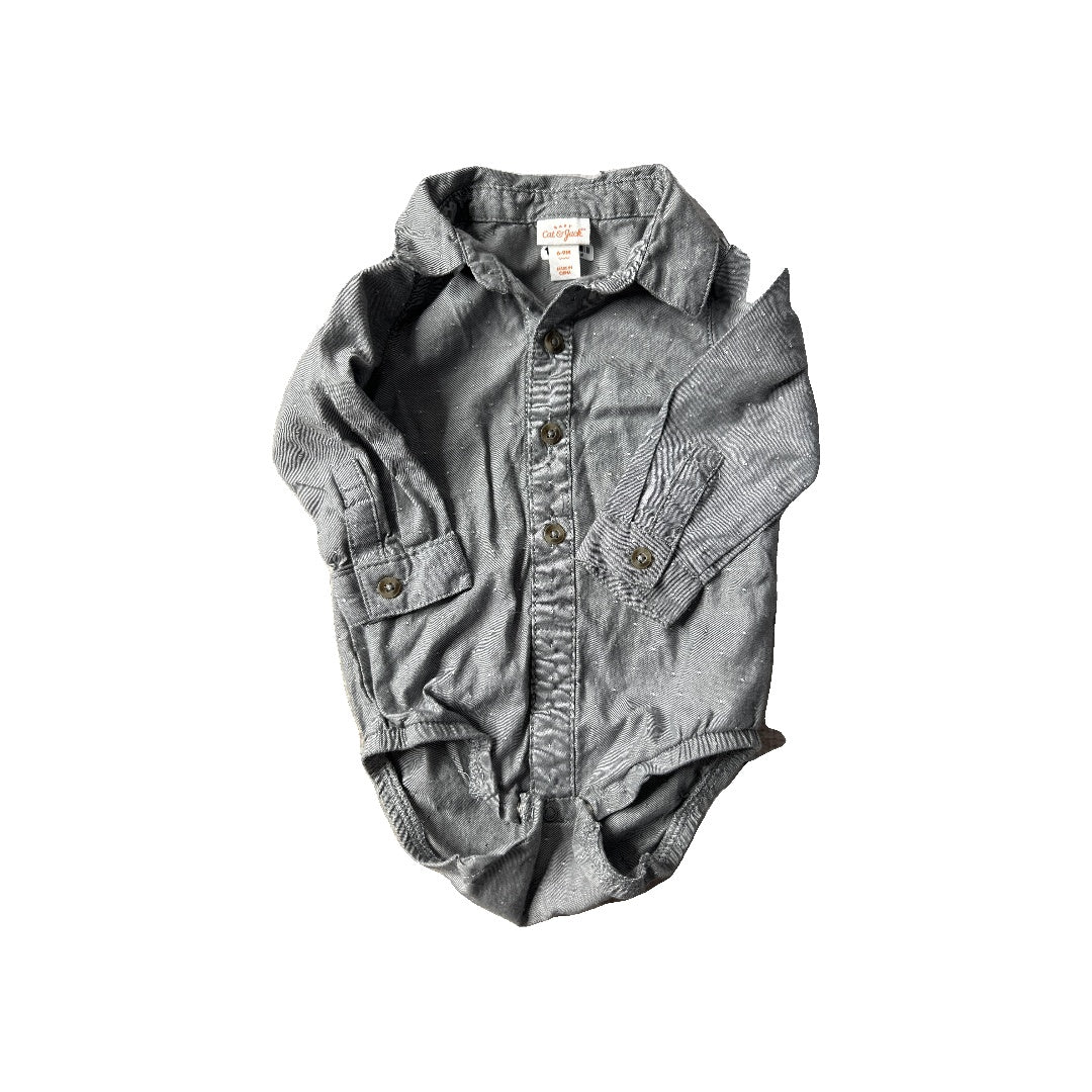 Cat & Jack Boys Grey Onesie Size: 6-9 months Grey