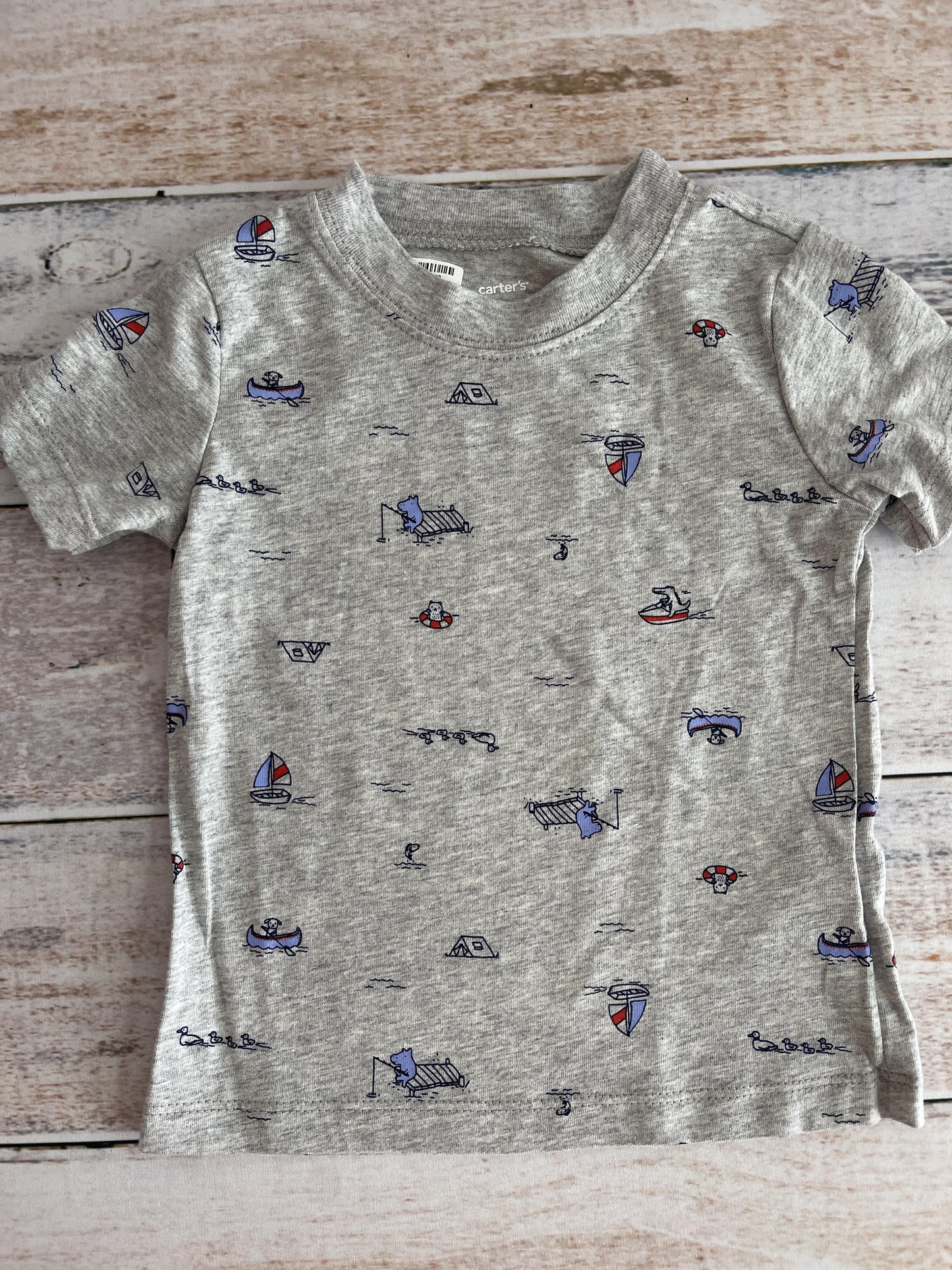 Carters Unisex Grey T-Shirt Size: 24 months Grey