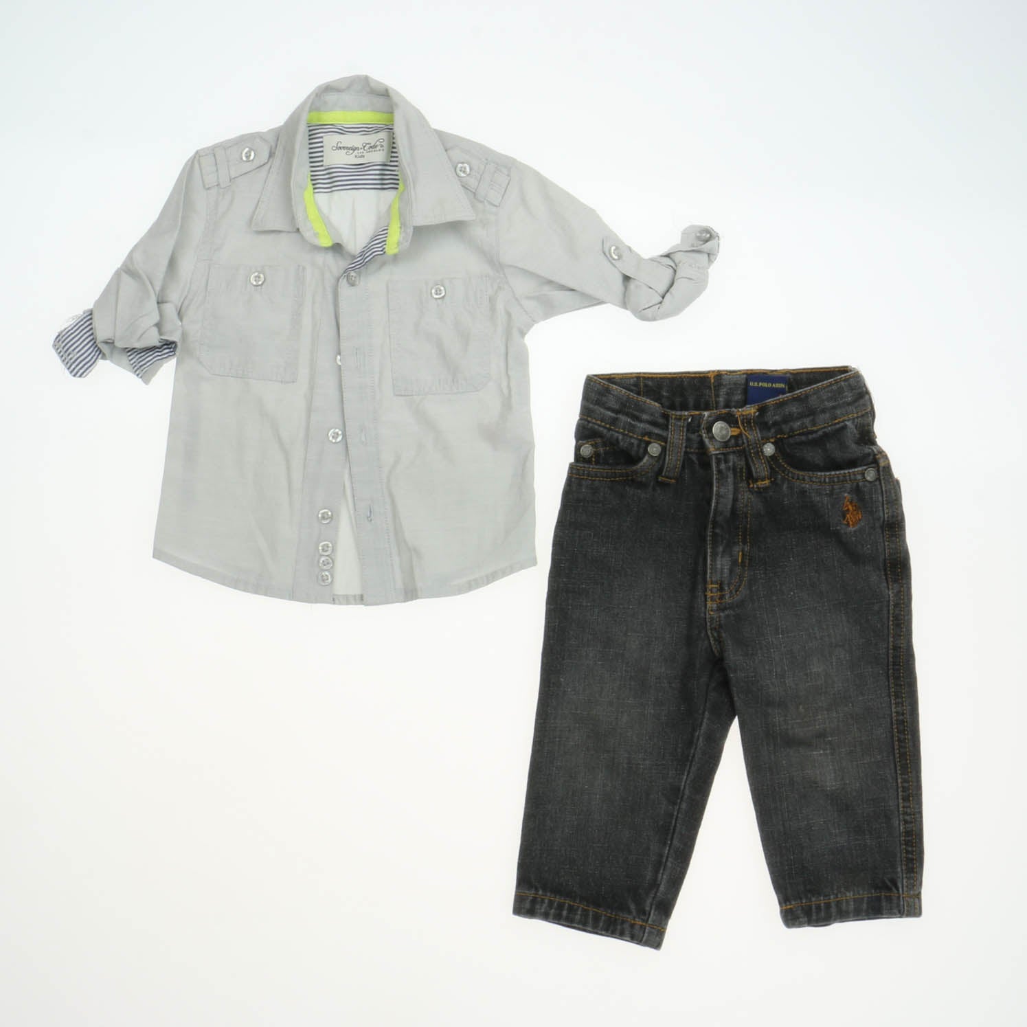 US. Polo Assn. | Sovereign Code Boys Grey Apparel Sets Size: 12M Grey