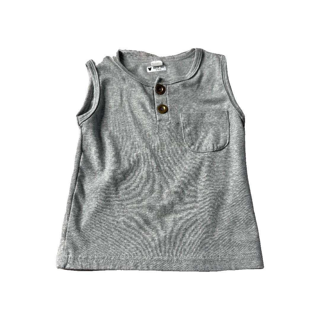 Unisex Grey Tank Top Size: 2T Grey