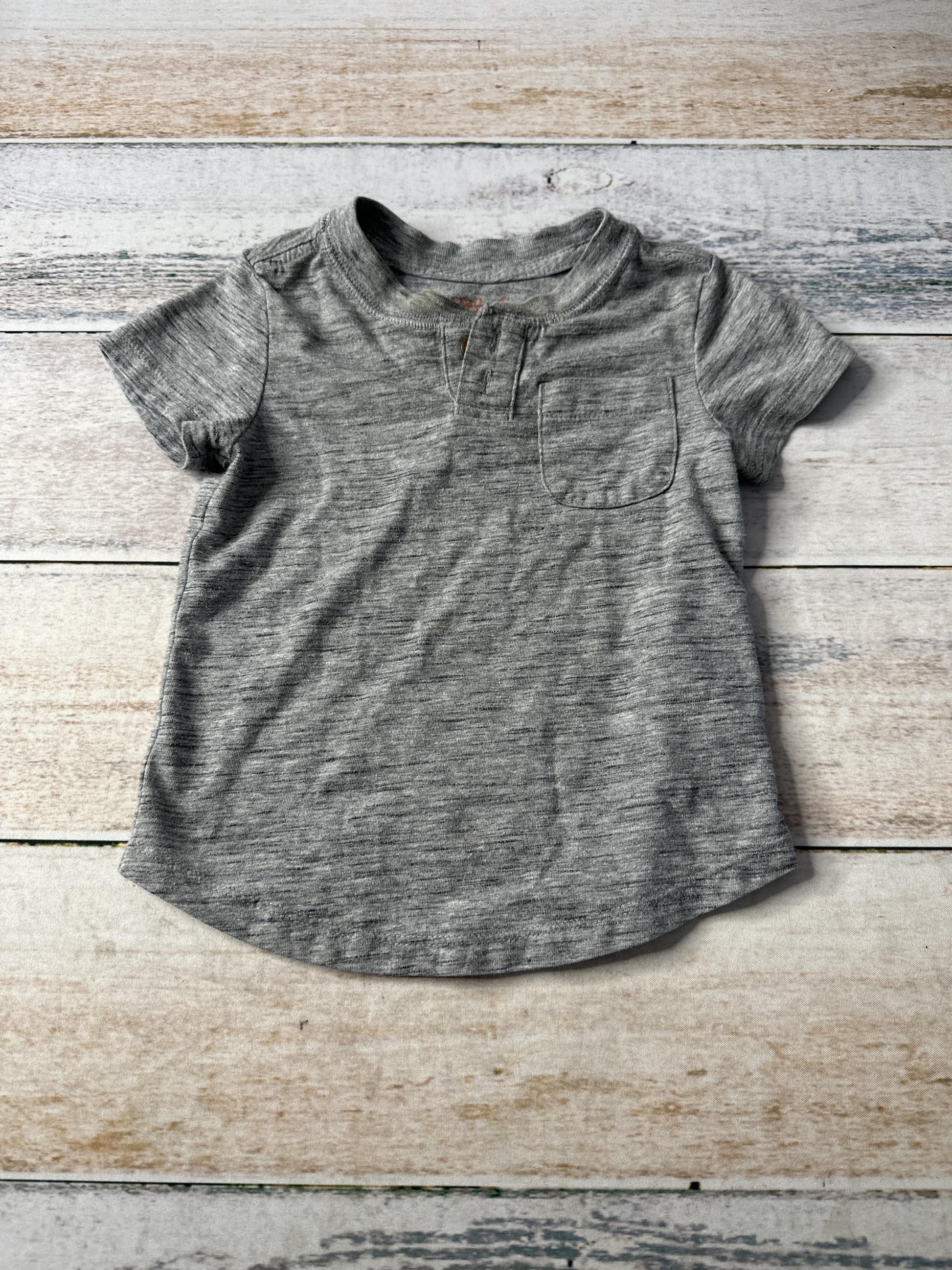 Cat & Jack Boys Grey T-Shirt Size: 12 months Grey
