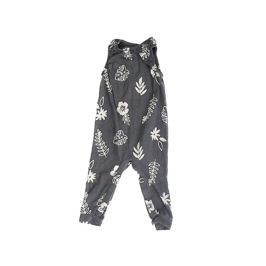Cat & Jack Girls Grey Romper Size: 12 Months Grey