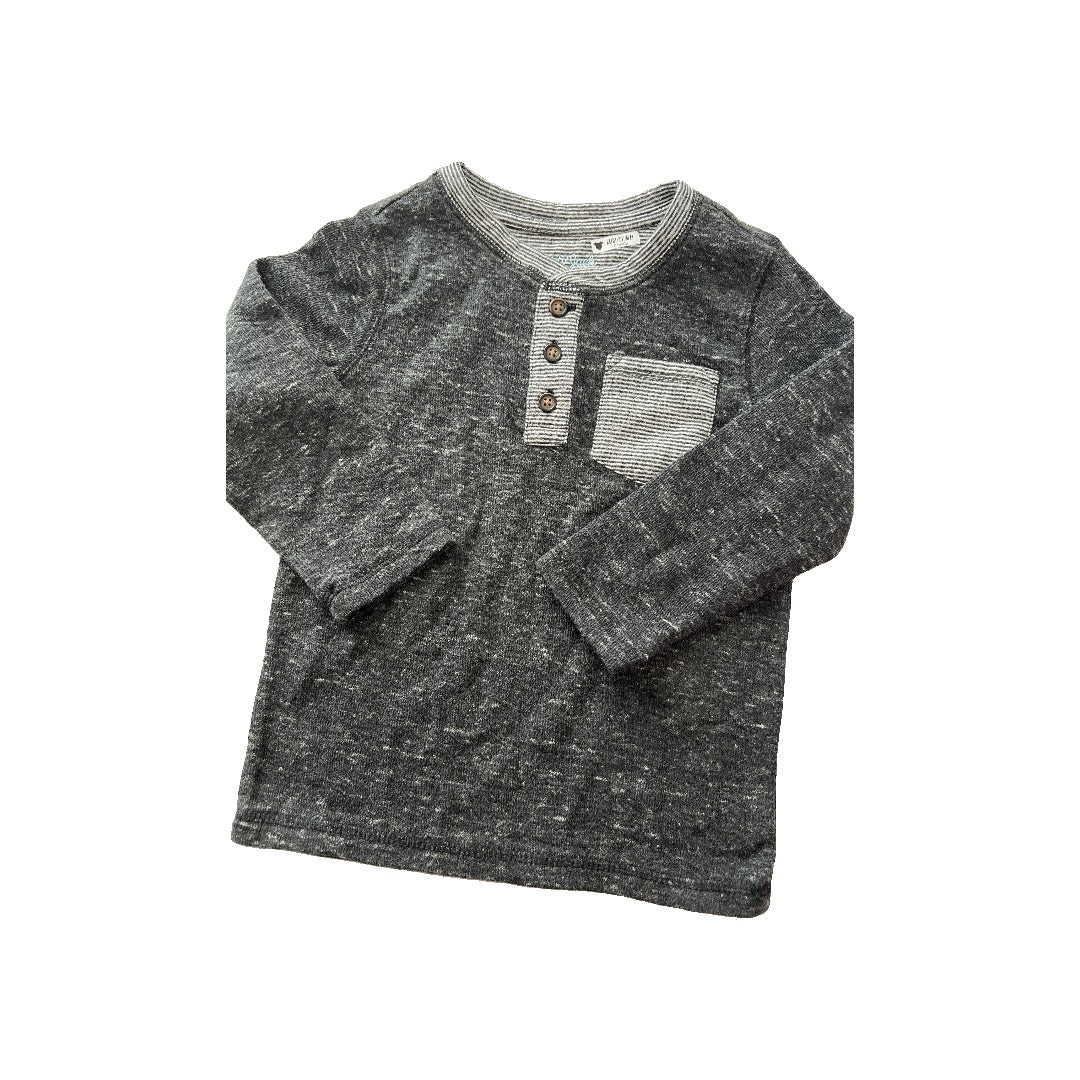 Cat & Jack Boys Grey Long Sleeve Shirt Size: 3T Grey