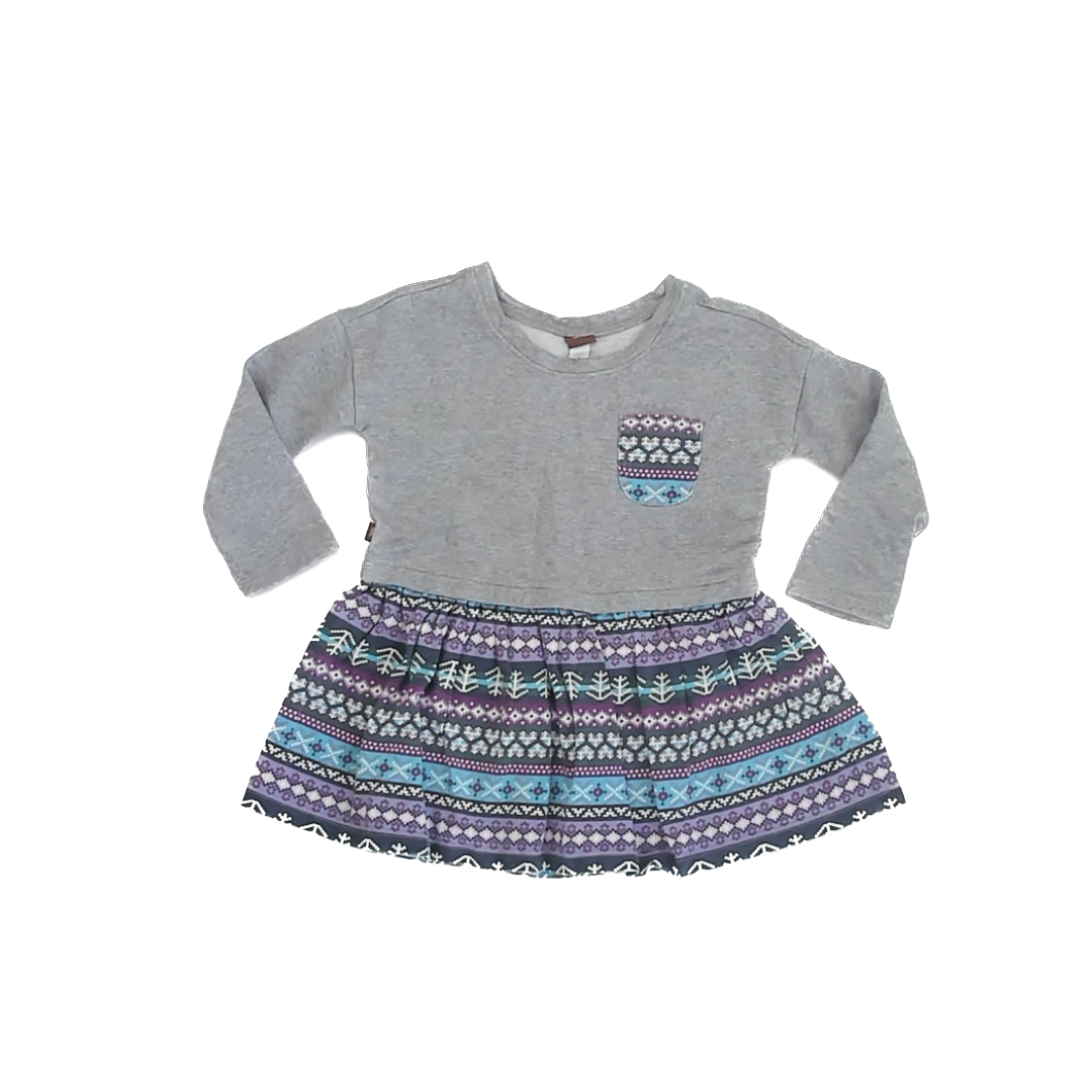 Tea Collection Girls Grey Dress Size: 2T Grey