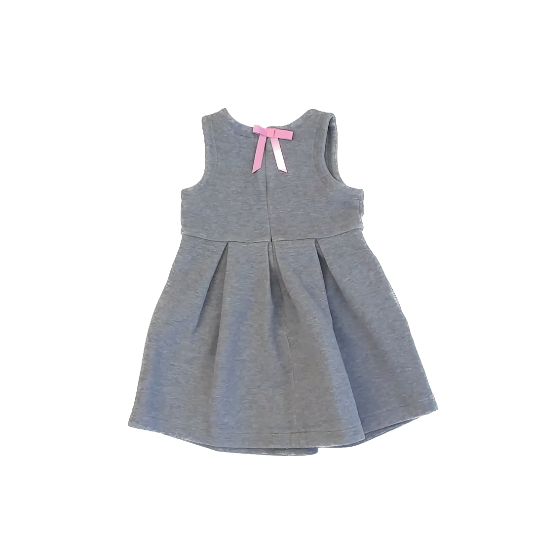 Hanna Andersson Girls Grey Dress Size: 100 (4T) Grey