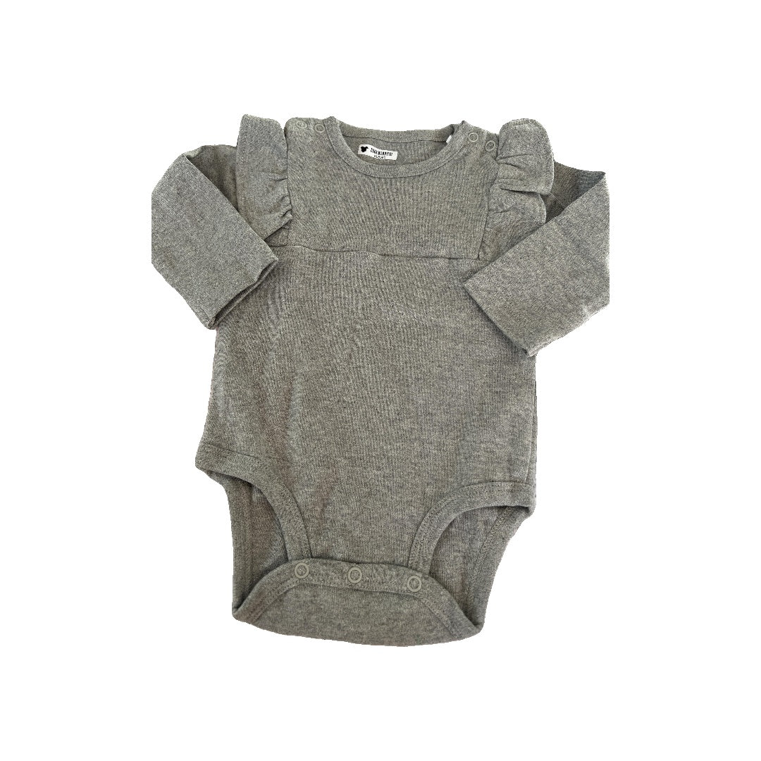 Oliver & Rain Girls Grey Onesie Size: 6 months Grey
