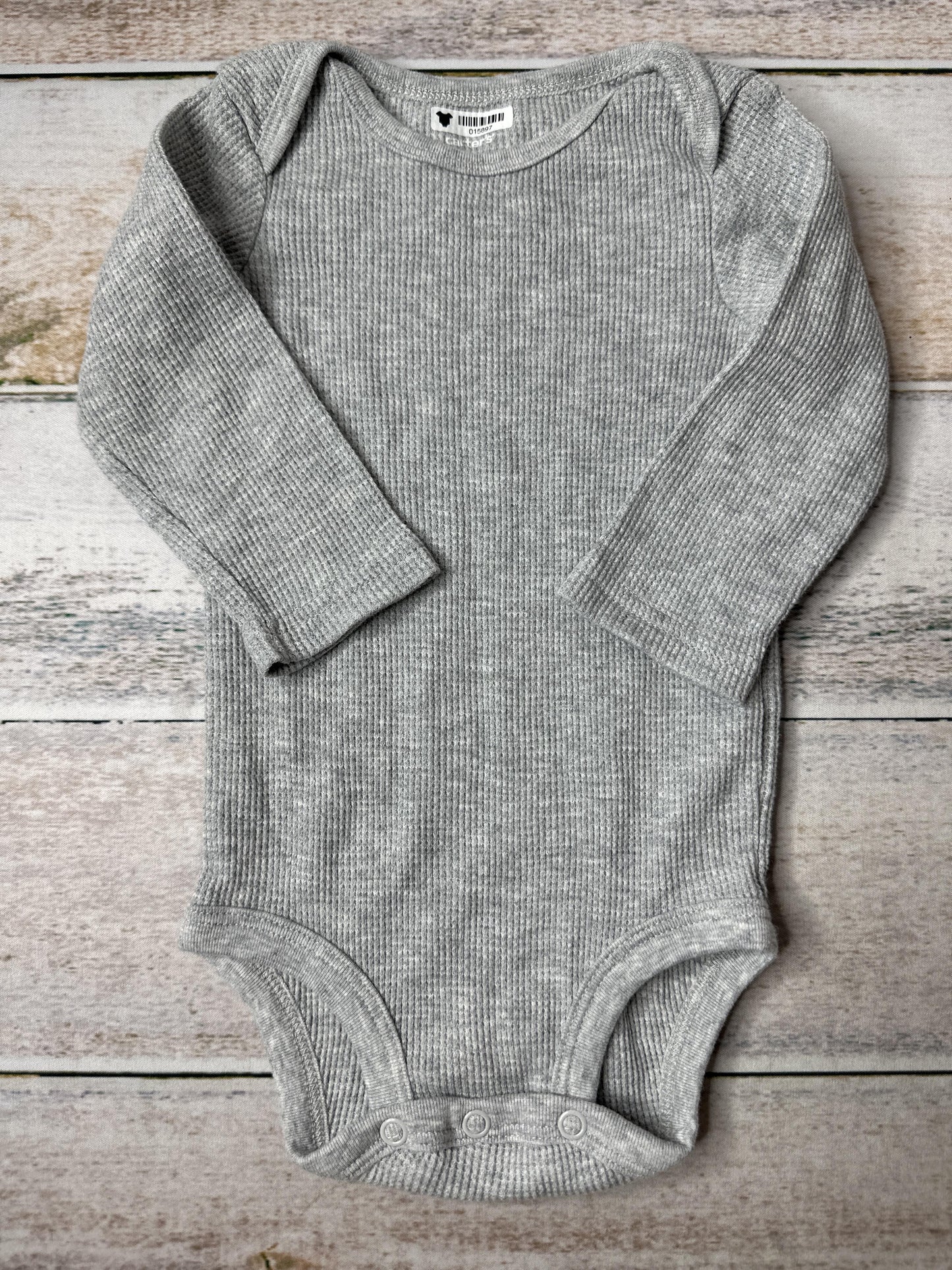 Carters Unisex Grey Onesie Size: 6-9 months Grey