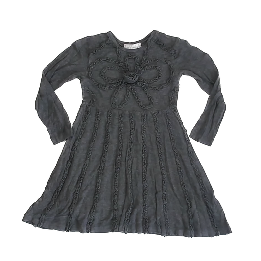 Halabaloo Girls Grey Dress Size: 5T Grey
