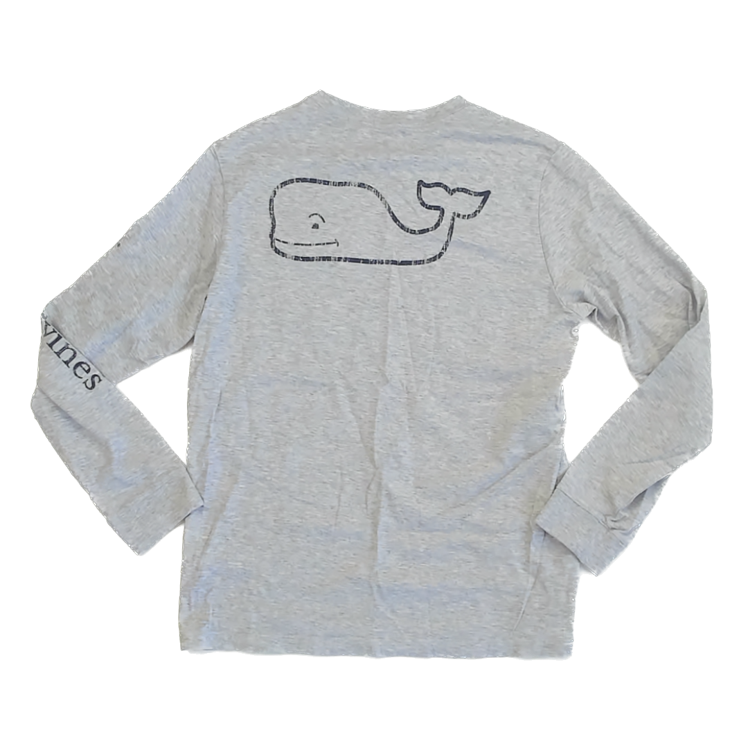 Vineyard Vines Boys Grey Long Sleeve T-Shirt Size: Youth L (14-16 Years) Grey